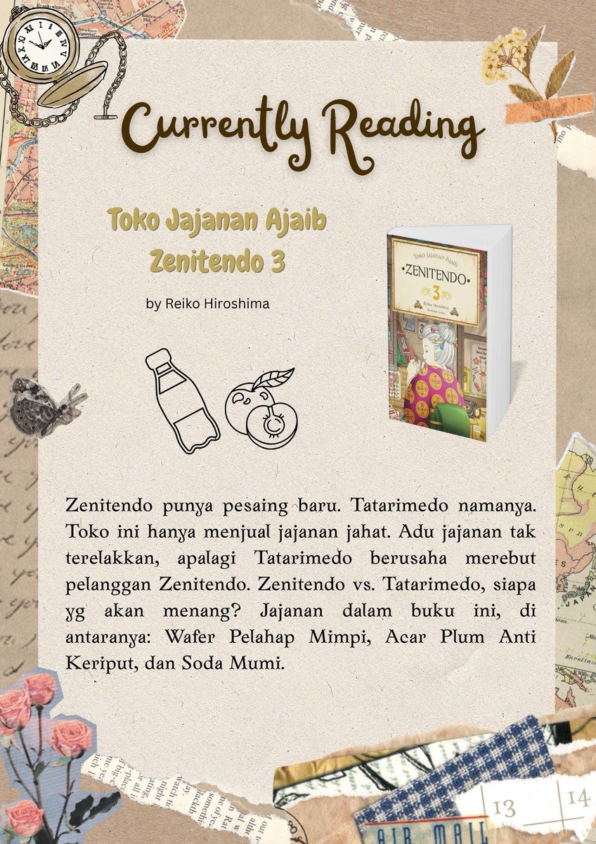 ahycutiee's tweet photo. Currently Reading📖
 
          ⋆𐙚˚࿔ Toko Jajanan Ajaib Zenitendo 3 𐙚̊˚⋆

.✦ ݁˖ ✍🏻 Reiko Hiroshima
.✦ ݁˖ Magical realism, fantasy, children 🍭
.✦ ݁˖ 📄 152 pages
.✦ ݁˖ ⏳ Friday, 13 August 2026
.✦ ݁˖ ⚠️ Might contain spoilers
.✦ ݁˖ #booktwt #currentread #Asiyahisreading https://t.co/ktjPVejU4E