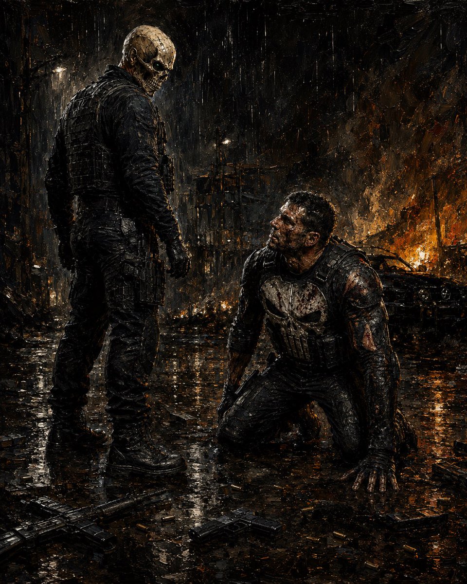 Rudeistheword's tweet photo. Respect isn’t given. It’s earned.
Tonight, even the Punisher learned the name.
VAELOR. 💀
#Vaelor #Punisher #DarkFantasy #DarkArt https://t.co/8Gc0g3P6zh