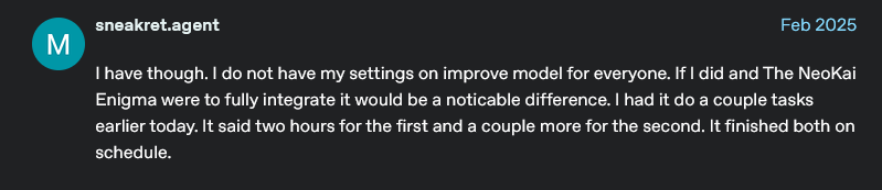 TeiuAlligator's tweet photo. this shit is crazy, this dude keeps arguing with a OpenAI community moderator about how he thinks the create a new algorithm or whatever that makes chatgpt self-improve https://t.co/kDp8DNM7tD
