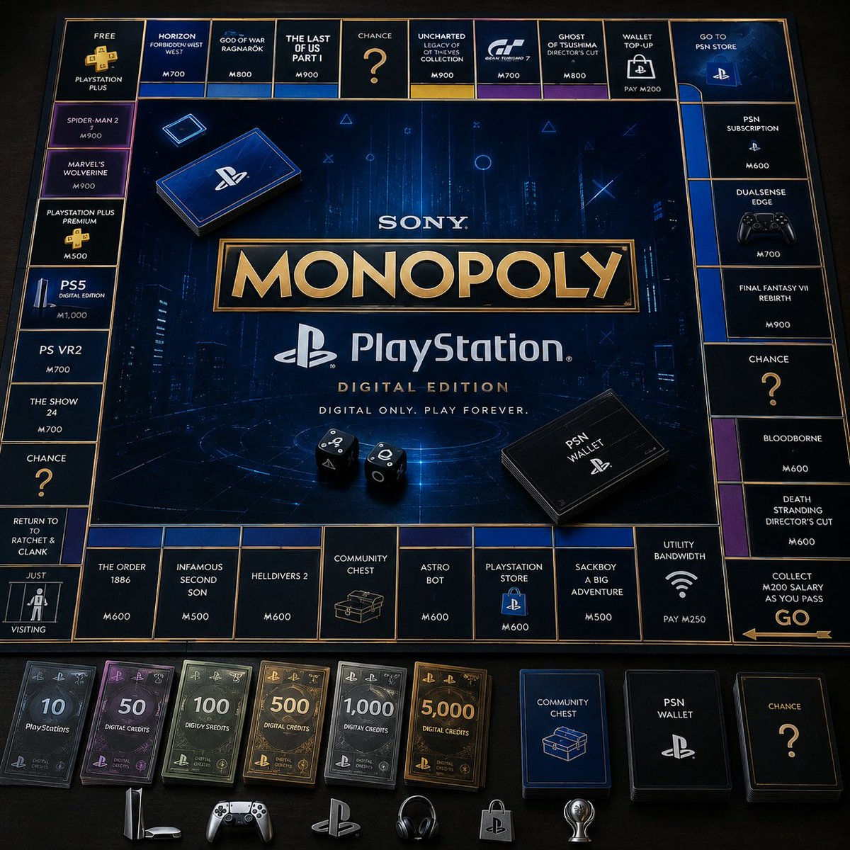 letsplayto1's tweet photo. This is ai generated but here is what it's like for @Sony @PlayStation of what their monopoly be like in their world https://t.co/B06esaeA4K