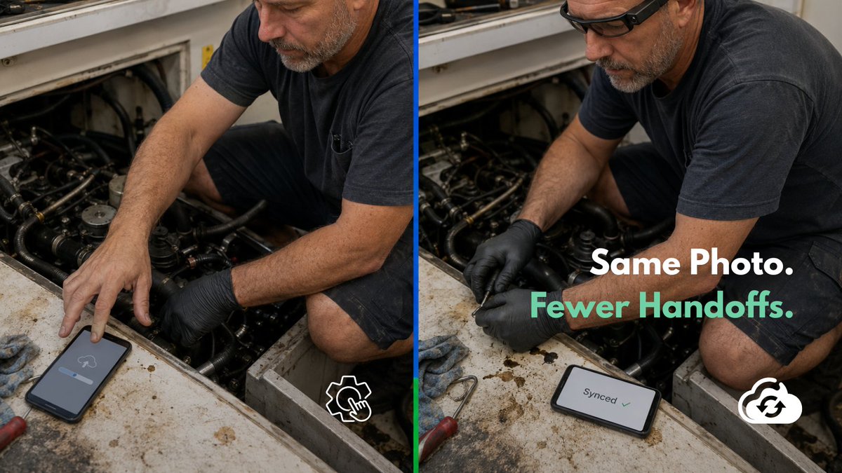 vizaitech's tweet photo. Same required photo.

Phone: pause → find phone → capture → find job → upload.
VizAi: trigger from glasses → confirm sync → keep moving.

The goal isn’t replacing the phone. It’s fixing the handoff.

Waitlist: link in bio. https://t.co/UUlof6zYSy