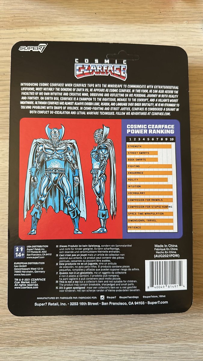 buuummmppps's tweet photo. ❓Got one of these?

💥 Ltd edition “Cosmic Czarface” 

📠 4” action figure, cosmic blue

📝 Collab w/ ReAction x @super7store 

@Czarface_Eso @INSpectahDECKWU #DJ7L #SilverAge #Czarface #WuTang 

Drop a 🔥 if you’re as ready for that 
Czarface meets Frankie Pulitzer as we are. https://t.co/lYHx7LuwlS