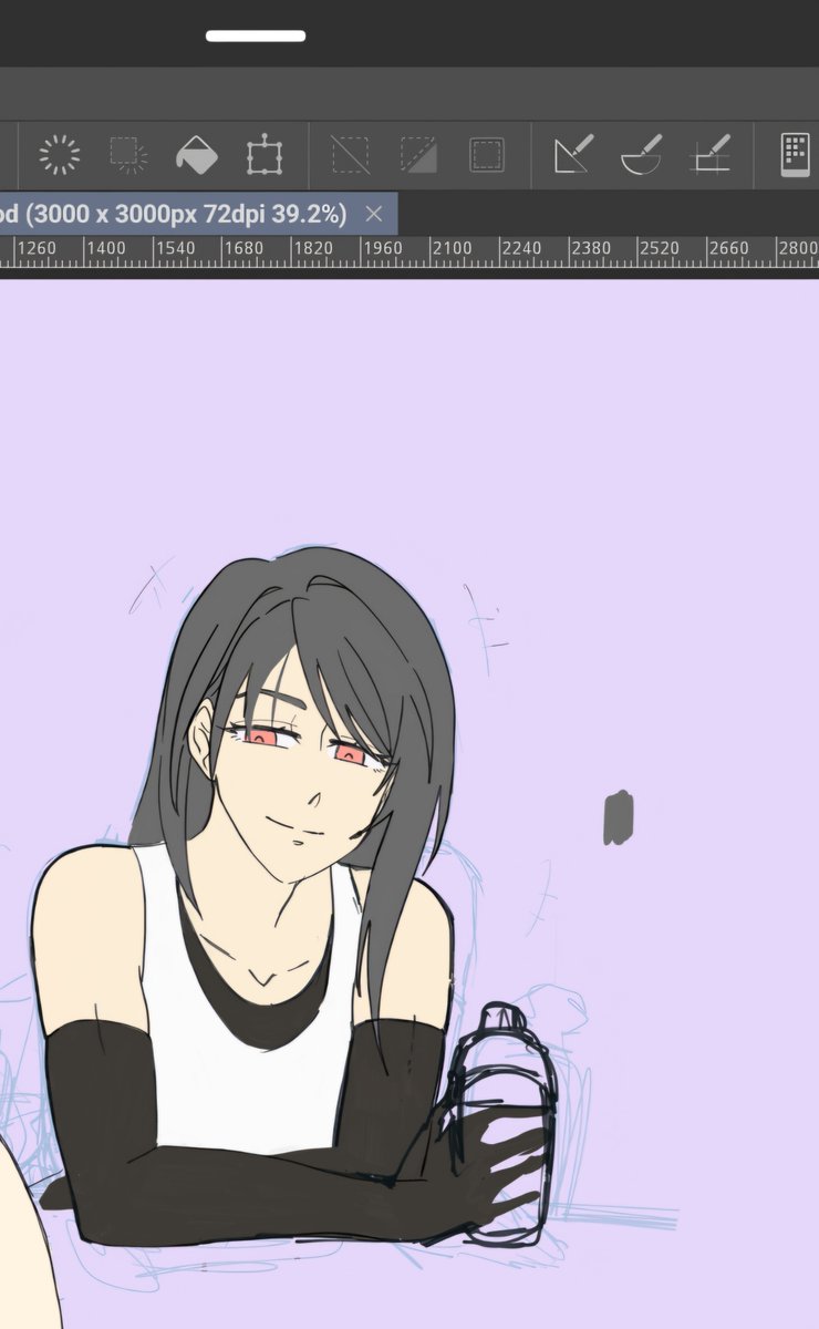 hayoloyoha's tweet photo. Another #tifa #wip https://t.co/eW4OtWPEOg