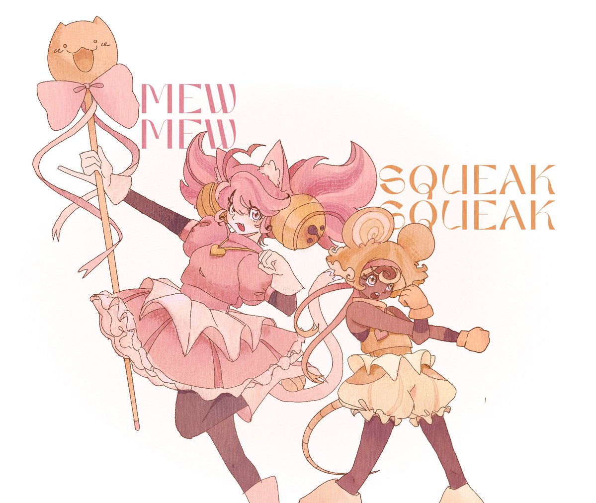 Clown_Townn's tweet photo. Kissy Cutie Mew Mew &amp; my awesome OC Squeak Squeak

#deltaruneㅤㅤㅤ #deltarunefanartㅤ https://t.co/DN9zDRc1zt