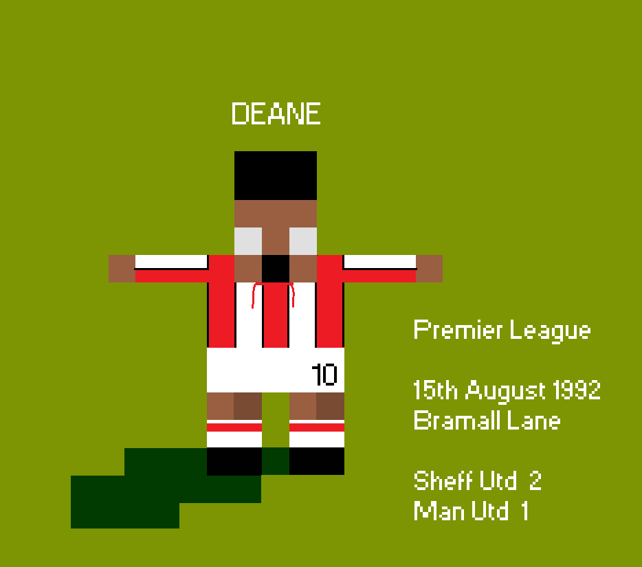 SensibleSWOS's tweet photo. On this day, 1992
The birth of the Premier League with Brian Deane bagging the first goal of the new era.
#SensibleSoccer #SWOS #BramallLane #SUFC #Deane #SheffUtd #Sheffield #UTB #Blades #retrogaming #retro #retrogamer #PremierLeague #football #soccer #EPL #90s #GamersUnite https://t.co/p2a2i3RpRJ