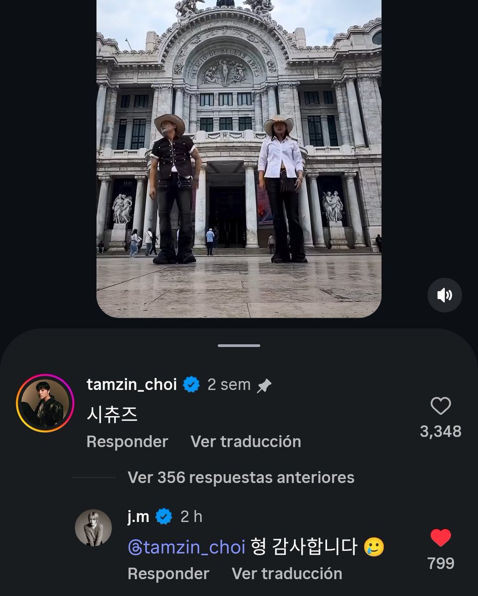 lvsyoonpj's tweet photo. Jimin vio el vídeo que hicieron dos bailarines bailando 'WHO', frente a Bellas Artes en México. 😭🇲🇽 https://t.co/JvzIziM6VN