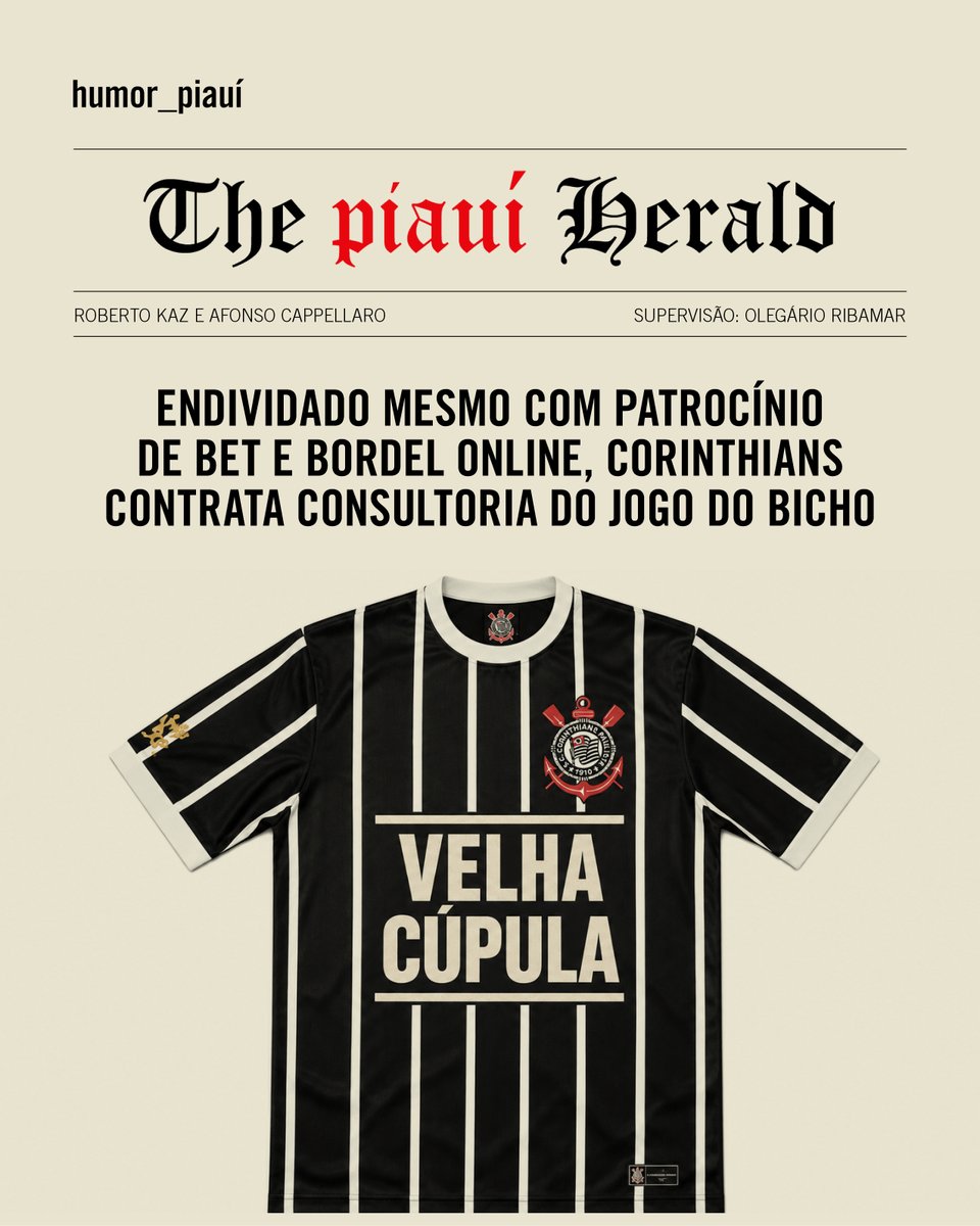 revistapiaui's tweet photo. [humor piauí]
O Corinthians contratou uma consultoria formada por cafetões, bicheiros e donos de máquina de caça-níquel para entender como o clube é capaz de perder dinheiro mesmo tendo patrocínio de uma bet e um site que agencia sexo pago.
https://t.co/yVjI9vSn8l https://t.co/sBA4GNlxXT