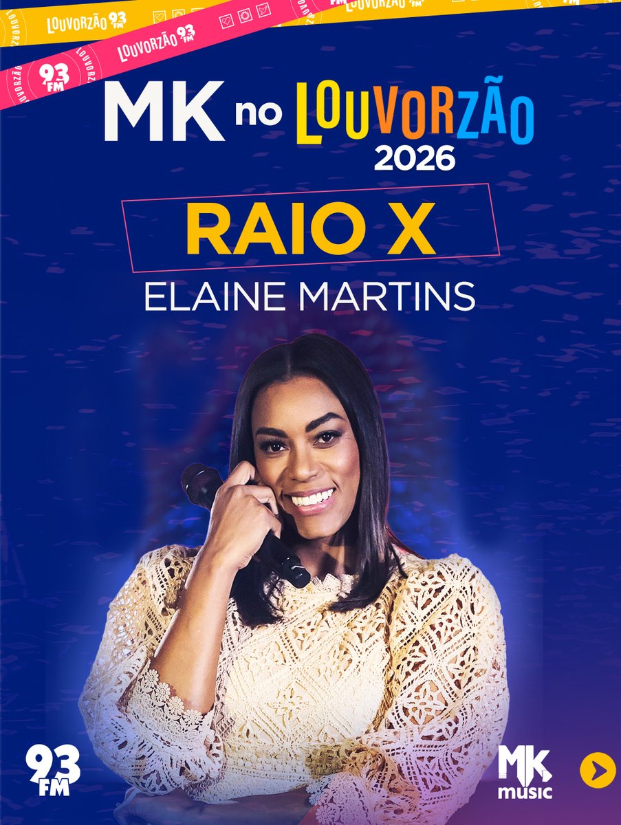MKMusicBrasil's tweet photo. #RaioX #Esquenta #Louvorzão2026

Sim, teremos Elaine Martins no Louvorzão 2026, neste sábado (15/08), na Quinta da Boa Vista (RJ). 🤩

Confira a playlist ELAINE MARTINS - AS MELHORES, nas plataformas digitais. 🔥🚀⁣  https://t.co/RXiPx6tVvi https://t.co/rU3nhkVgWJ