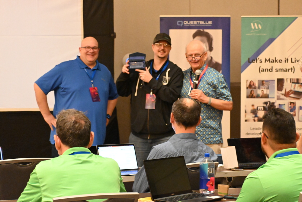 freeswitch's tweet photo. The final event of ClueCon 2026 is happening now: Dangerous Demos, hosted by James Body! Watch builders get dangerous in 3 minutes or less. It might be cool, or they might crash and burn. https://t.co/cl6V6nAer2 https://t.co/shjuXe3VwK