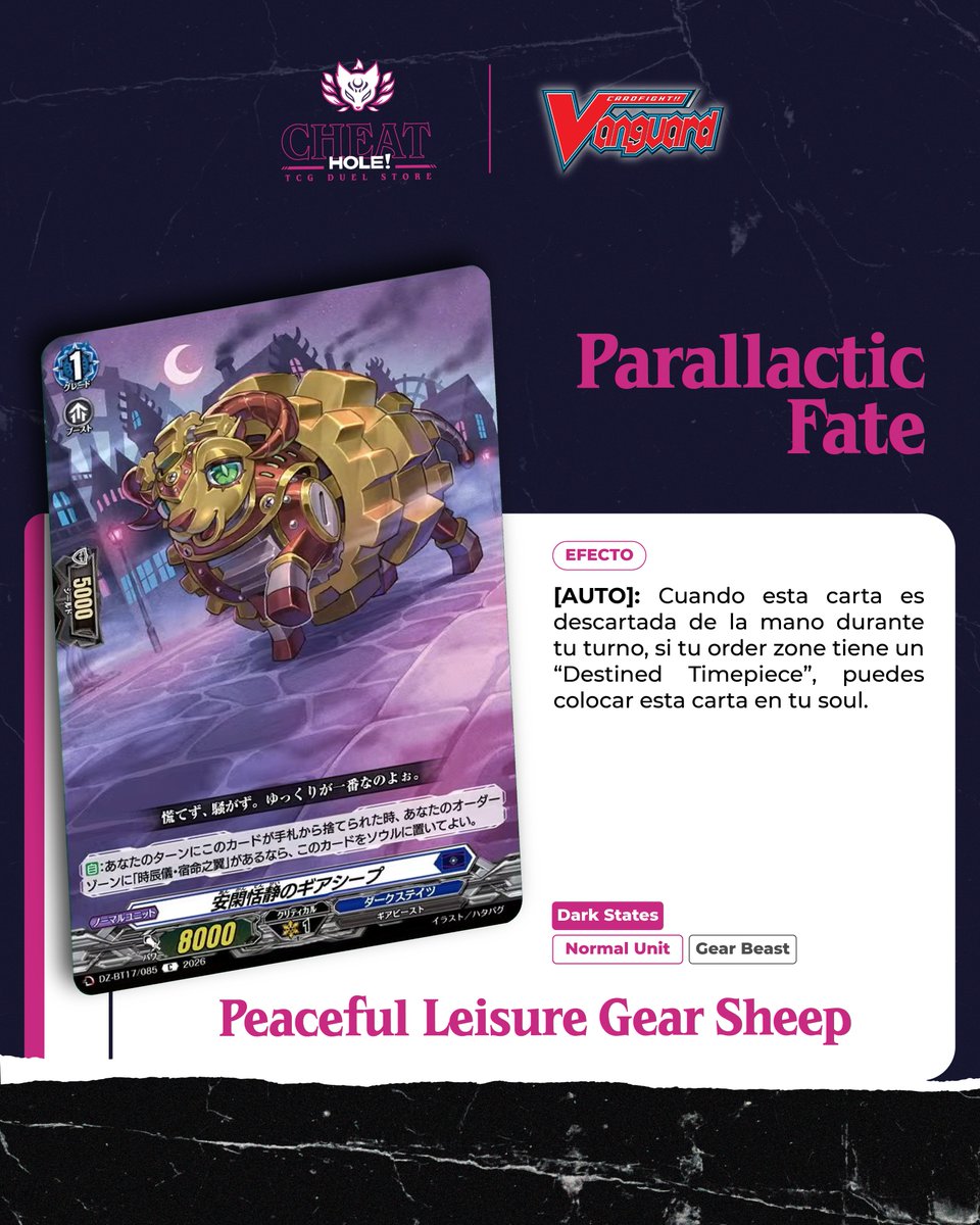 CheatHole_TCG's tweet photo. Cartas del día de Parallactic Fate, soporte para Odium!
#vanguard #cardfightvanguard #cfv #CardfightVanguard #TCG https://t.co/DMHRCaA31x