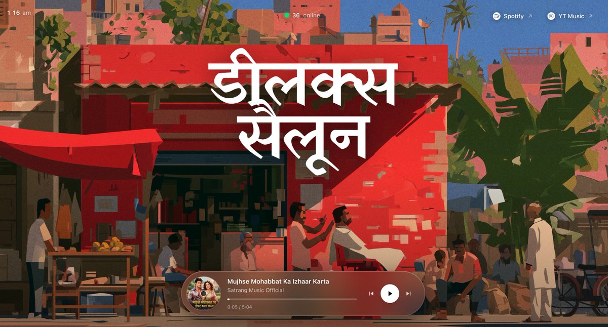 suraj_sharma14's tweet photo. I think India accidentally built the internet’s greatest nostalgia archive.

It started with one barbershop.

Now there are websites for truck journeys, chai tapris, regional songs, 90s cartoons, pan shops, bus rides and basically every piece of desi life you forgot you missed.

> https://t.co/GH9QuwYunn → ₹20 haircut + 90s barbershop bangers

> https://t.co/1MG24W55lW → Horn OK Please at 2 AM

> https://t.co/KbvIwPBU3H → Classic truck radio

> https://t.co/HdD5jubQgW → UP Parivahan nostalgia

> https://t.co/6hjRNCAirz → Missing home + Marathi classics

> https://t.co/BANAbuZPyz → Soft Tamil night drive

> https://t.co/xwxRyQN2Fj → 2000s Kannada childhood unlocked

> https://t.co/crdYmXGUWM → Pure Kannada nostalgia

> https://t.co/a3gWUaO7px → Sindhi lada, full volume

> https://t.co/zaX4ov0ZpE → Old Punjabi Bluetooth-memory-card songs

> https://t.co/X9AmyYpCv1 → Bihar bus journey core

> https://t.co/w676HEEG27 → Gujarati chachar chok

> https://t.co/kJcffs7BFQ → Mazdoor anthem energy

> https://t.co/WWbE0PjGVN → Cutting chai + plastic stool

> https://t.co/0lzs44brad → Chai ki tapri classic

> https://t.co/ttUYsY5dy5 → Long-distance bus uncle playlist

> https://t.co/Ij0ge45Onr → Roadways bus vibes

> https://t.co/VwExVWy1HB → Mistri / construction site radio

> https://t.co/b6PmEPGNaf → Auto wala, full volume

> https://t.co/7YvIImffu1 → Pan shop corner energy

> https://t.co/DnF8JMQhzx → Deluxe saloon upgrade

> https://t.co/l7lllxIK8q → Dhaba + full thali mood

> https://t.co/o4sgCk4NxY → Qawwali mehfil, late night

> https://t.co/eKvjd2LypA → Gali walk + old Bollywood

> https://t.co/qy4hneF2Dc → Interactive truck + 90s bangers

> https://t.co/3lMURmJPet → 90s cartoon theme songs

> https://t.co/Mrewbn0slC → 80s–90s gali nostalgia

> https://t.co/yt4Ao1OTqM → Another cutting chai classic

> https://t.co/gGyBf2nkUu → Cutting chai special

> https://t.co/7mL6WU4z4a → Another truck-radio gem

> https://t.co/X9AmyYpCv1 → Bihar Parivahan Nigam bus

> https://t.co/w676HEEG27 → Gujarati nostalgia

> https://t.co/kJcffs7BFQ → Mazdoor radio

And somehow, every single one feels like a tiny time machine.

The internet is weird.

One day it's another AI wrapper.

The next day someone builds a website that makes you remember sitting at a chai tapri, travelling in a UP bus, listening to songs from a Bluetooth memory card or getting a ₹20 haircut in 2007.

Internet is actually beautiful sometimes.

Drop the desi nostalgia website I missed in the replies.

Let's see how deep this rabbit hole goes. 👇