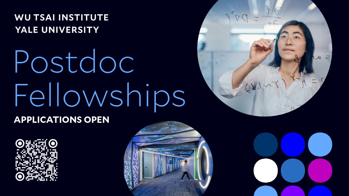 WuTsaiYale's tweet photo. Applications are open for WTI Postdoctoral Fellowships!

Calling experimental, computational + theoretical researchers working across disciplines to explore human cognition.

Apply: https://t.co/4F5oBYq8u0
Learn more: https://t.co/SX9MrQUucG

#KnowTogether #ScienceAtYale https://t.co/H0HdLJQFKo