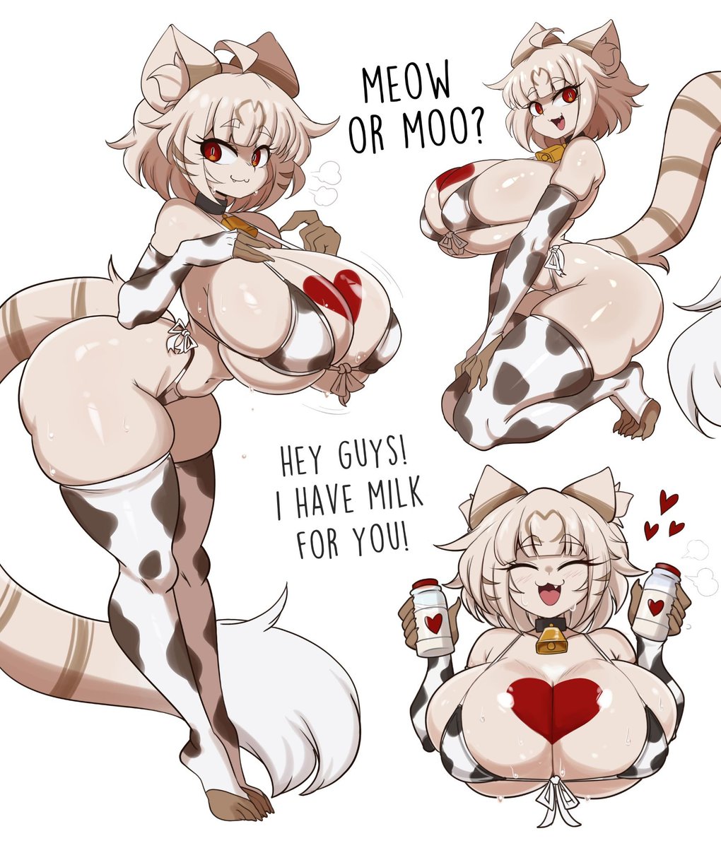 lucyfercomic's tweet photo. Moo🐮 or meow 🐈? Felis has fresh milk for you ...
(I post it here because was too hot for the other account) https://t.co/A86Hta6JwI