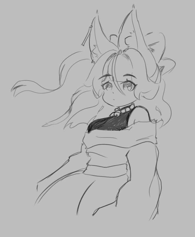 kitsu_rai's tweet photo. I was in call with a friend that was basically begging for me to sketch along while she was drawing, so i did this lil thing https://t.co/yAxA6jJ8Bt