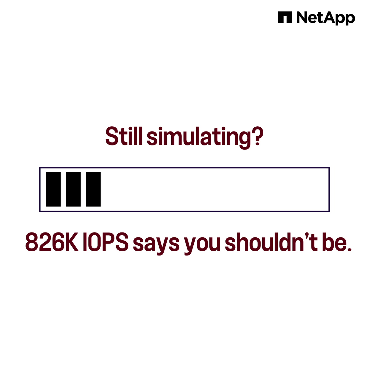 NetAppCloud's tweet photo. Your regression's been "almost done" since morning.
 
And if your progress bar is still loading, Azure NetApp Files fixes that:
high throughput, sub-2ms latency built for logic simulation &amp; regression testing.
 
Leave the frozen bar behind 👉 https://t.co/Ik8fsM9Kua https://t.co/loOxTRHO3w