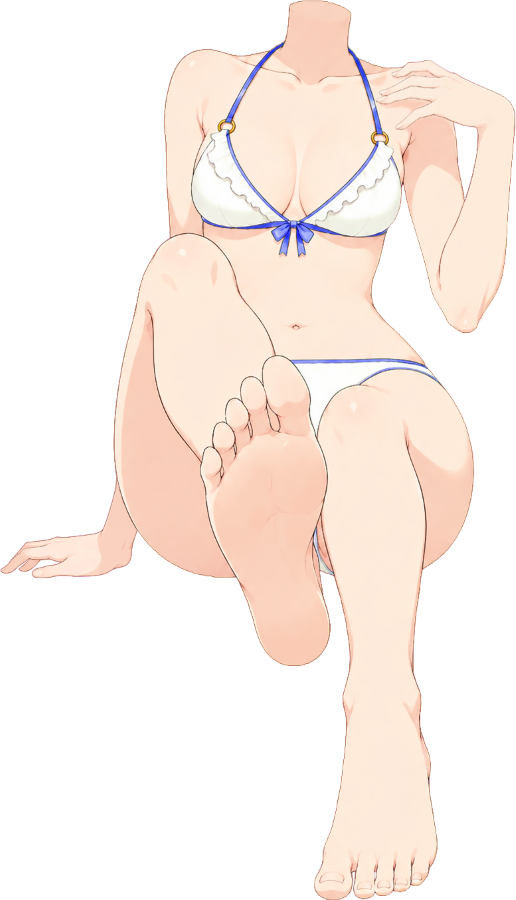 Hachie_Lab's tweet photo. 【フリー素材】裸足の水着👙
#VTuber素材 #おはようVtuber素材

裸足＆水泳の日🏊  脚（足）が好きな変態紳士のリスナーに心当たりがあるライバー様はどうぞ🙌 画像保存でそのまま使えます👇（透過PNG）

♻️💛💬いつもありがとうございます！

今後の素材制作も応援してもらえるとうれしいです🐝✨ https://t.co/R9taO3OvUD