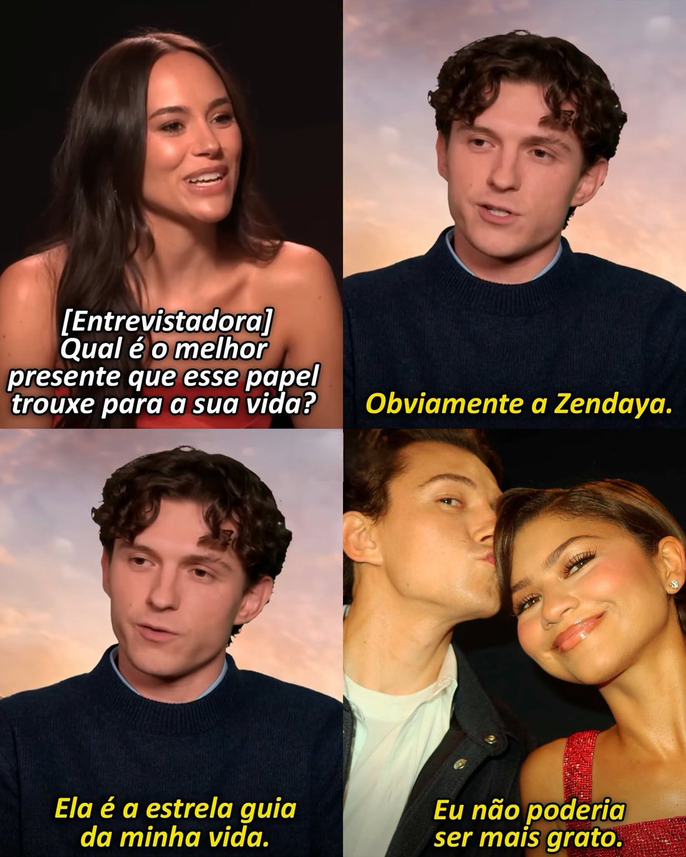 jlinzombie's tweet photo. Tom Holland dizendo que a Zendaya foi o maior presente que o Homem-Aranha lhe deu ♥️ https://t.co/SlF7aooP6f