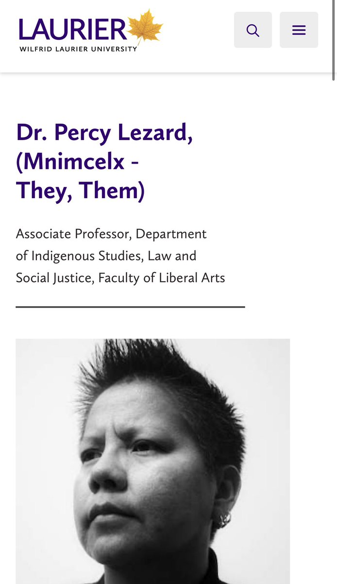 jonkay's tweet photo. the “Mnimcelx they/them” @Laurier prof who invented “mmiwg2slgbtqiaa” has a mini-essay on her faculty page about “the academic industrial complex”
Turns out the “academic industrial complex” pays ms. mnimcelx six figures a year (your taxes at work) to teach students this crap https://t.co/GGzKmSLRrs