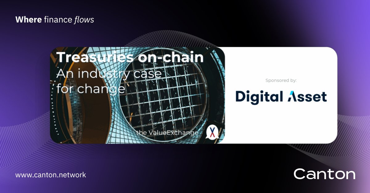 CantonNetwork's tweet photo. In January 2026, intraday cross-border repo trades on Canton Network used tokenized US Treasuries, UK Gilts, and European Government Bonds and tokenized bank deposits.

The latest report from The Value Exchange takes a closer look.

Access the report: https://t.co/KdsyGSu8gc https://t.co/7o05jwpu31