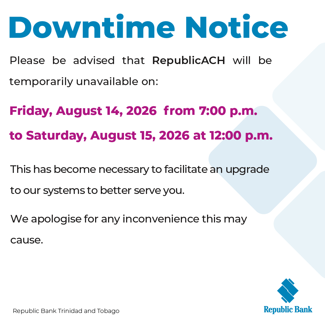 republicbanktt's tweet photo. Please be advised. https://t.co/hvRoGEJp8l