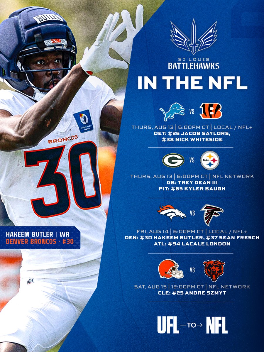 BattlehawksUFL's tweet photo. check out our Battlehawks in the NFL this weekend 👀

#UFLtoNFL https://t.co/DeuMFcL6GN