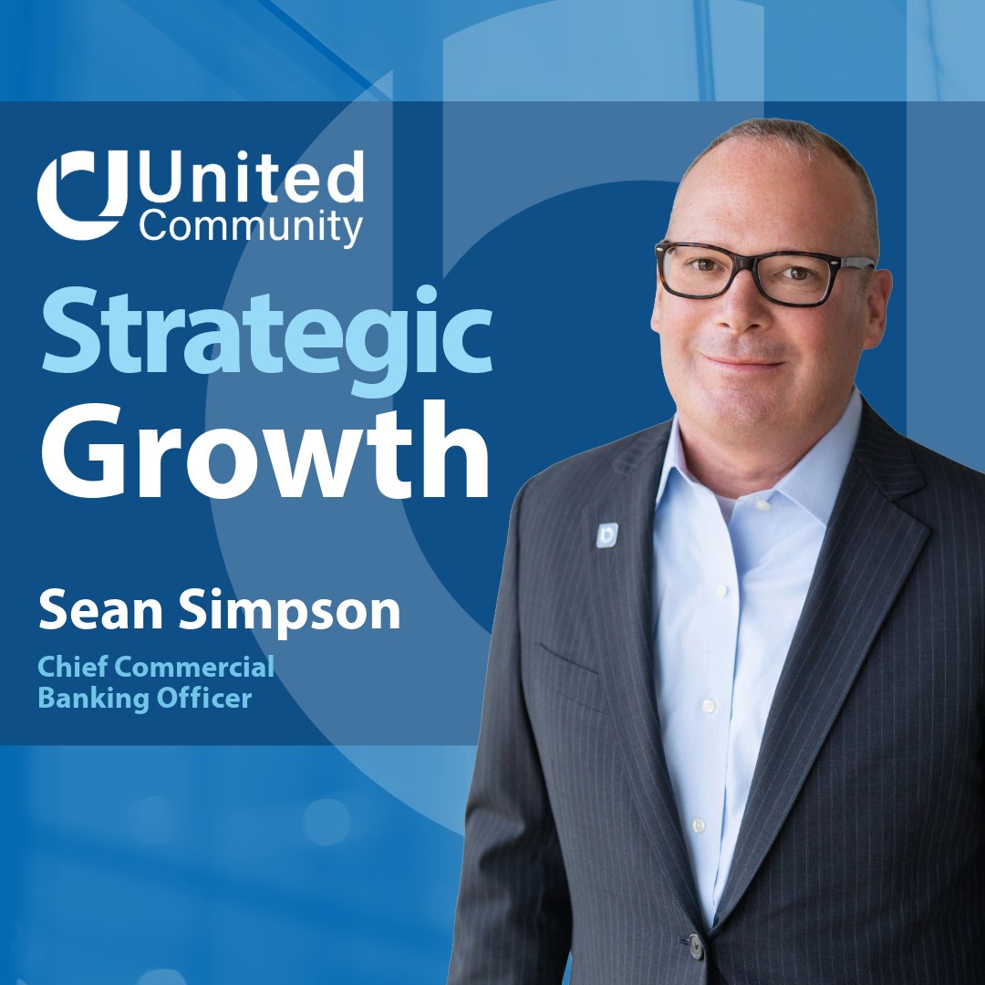 ucbi's tweet photo. Please join us in congratulating Sean Simpson on his new role as Chief Commercial Banking Officer.

Sean brings strong leadership and deep industry experience to United Community, where he will guide our commercial banking strategy and specialty banking lines. His leadership will help us continue building momentum, strengthening customer relationships, and supporting growth across the communities we serve.

We’re excited to welcome Sean to Team United.

Read the full press release here: https://t.co/0AWpjRIfoR