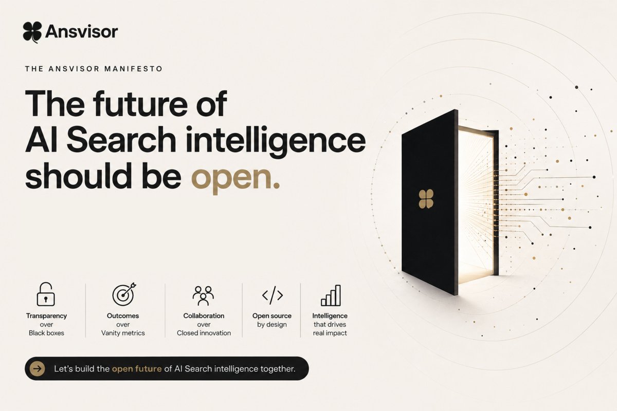 ansvisor's tweet photo. Ansvisor is one of the few advanced AI Search Visibility platforms that is both cloud-ready and fully open-source — inspect the code on @github  or self-host it on your own infrastructure. https://t.co/UQoeXDbsYq