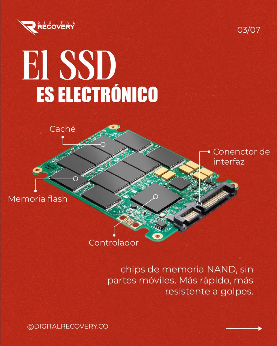 DigitalRec32155's tweet photo. ¿Disco duro o SSD? 💾⚡ Aunque ambos almacenan información, funcionan distinto y sus fallas también requieren tratamientos diferentes.

Si perdiste acceso a tus datos, 📲 En Digital Recovery podemos ayudarte.
#Digitalrecovery #SSD #Discoduro #recuperacion #DataSecurity #Medellín https://t.co/k4AeNTMKOD