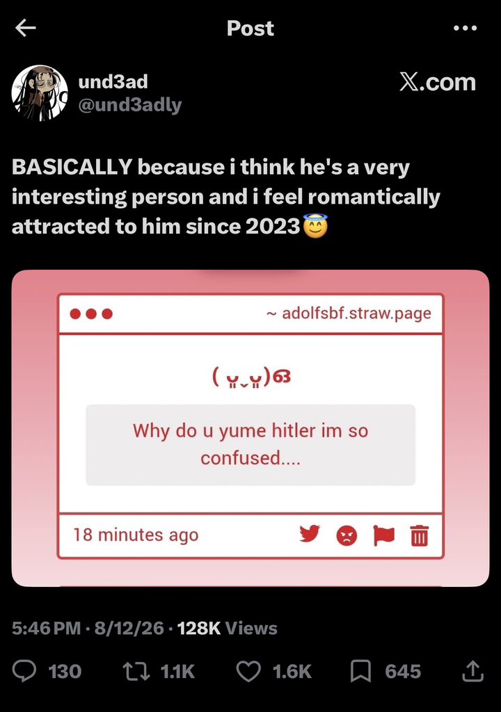 pinkinthefight's tweet photo. white people be like: yeah I yume hitler https://t.co/G7NZ1oPBHk