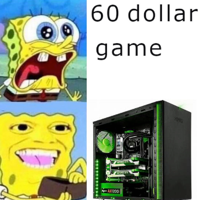 Charlottejohn__'s tweet photo. VTubers: Itβs just a $60 game
Also VTubers: My PC needs to survive this purchaseπ
#VTuber #VTubers #VTuberMemes #VTuberCommunity #GamingMemes #GamerMemes #StreamerMemes #Twitch #Gaming #Meme #Relatable #PCGaming https://t.co/6ONMtjbP7r