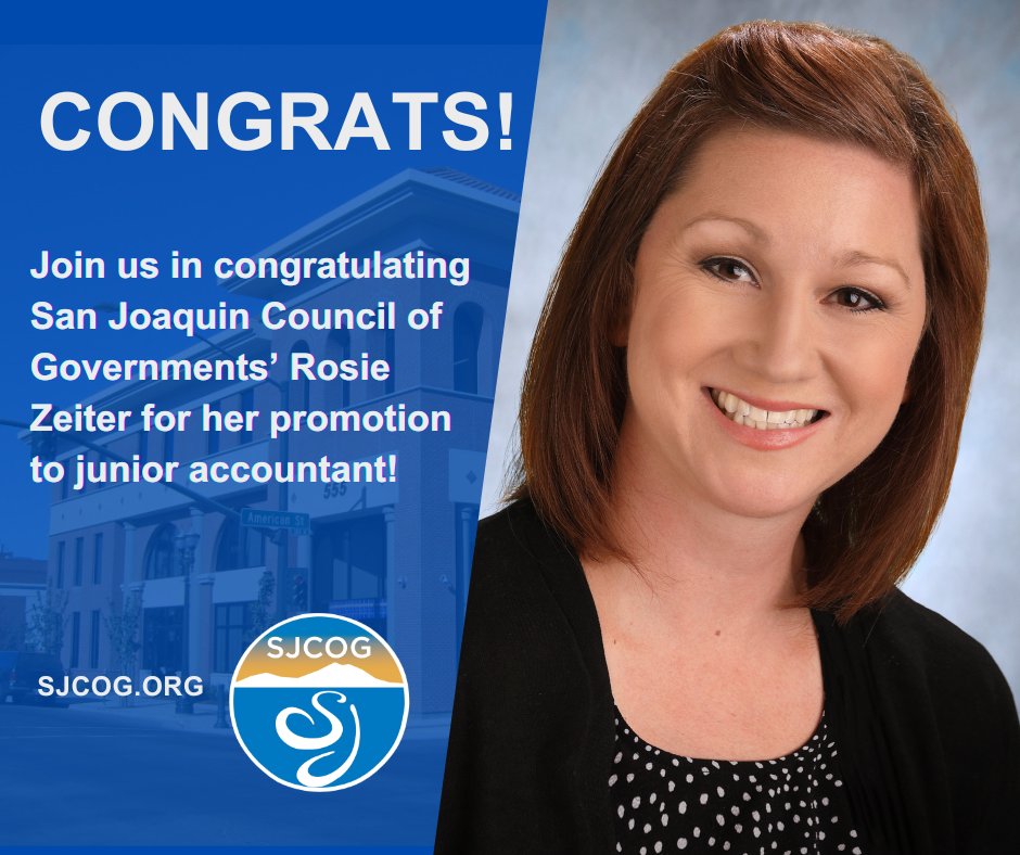 SJCOG's tweet photo. Congratulations! @SJCOG’s Rosie Zeiter was just promoted to junior accountant. Congratulate her if you see her today!
 
#Promotion https://t.co/zvxl9zNI5Q