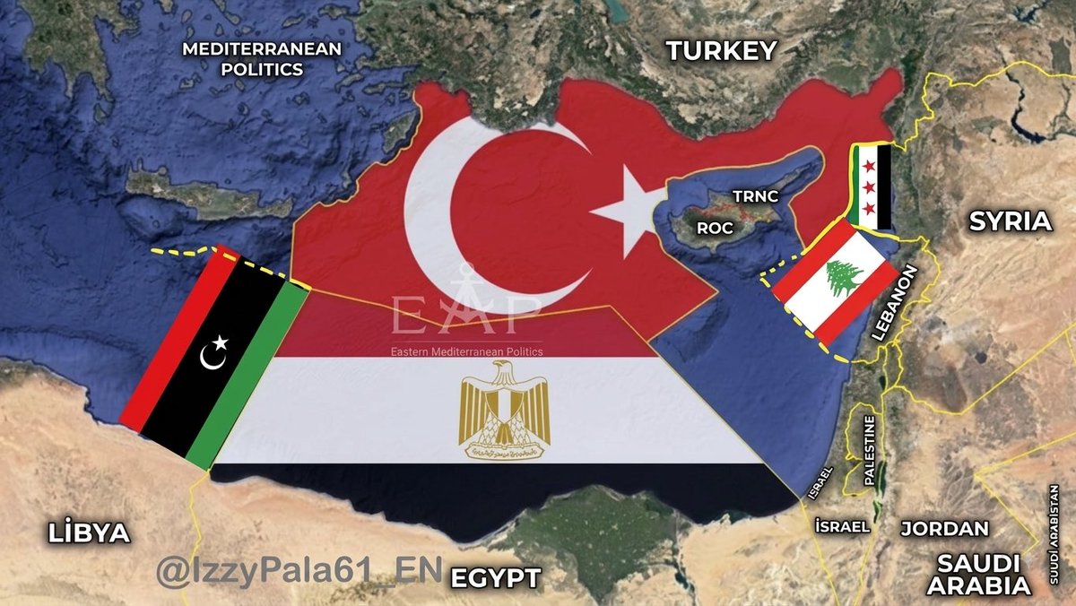 ottomanenglish's tweet photo. Libya, Egypt, and Turkiye have reached an agreement.

Israel will be squeezed not only from the land, but also from the sea. ⚓️ https://t.co/6wPgWjuBv0