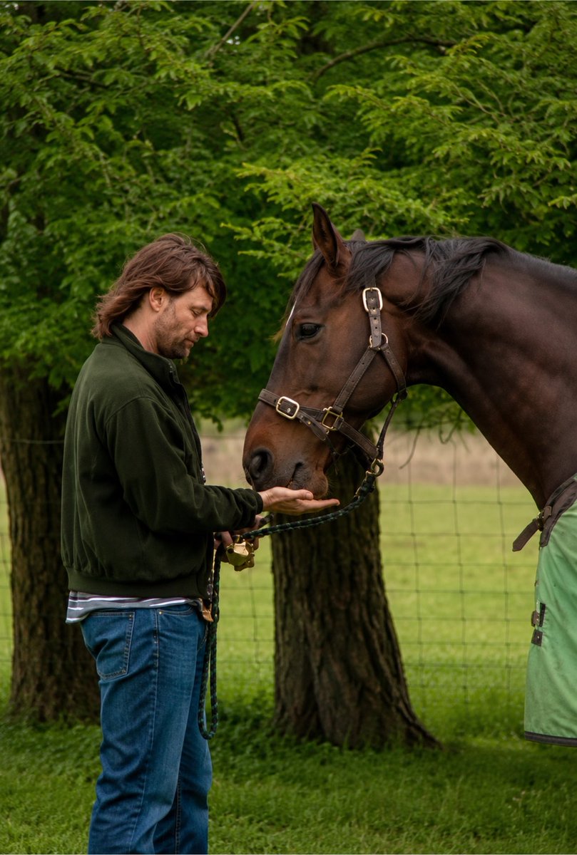 ToIkienverse's tweet photo. 🚨 Viggo Mortensen se presentaba más temprano en el rodaje solo para cepillar, ensillar y dar una vuelta con los caballos. Incluso se metía en los establos y dormía con ellos para forjar una conexión real de confianza con el animal antes de las escenas. 

Acampaba en la zona, salía a pescar en los descansos y llegó a comprar el caballo que interpretaba a Brego (llamado Uraeus) y al que hacía de Asfaloth para regalárselo a la doble de riesgo de Liv Tyler (Arwen), quién también había desarrollado un gran vínculo con él. 

En total llegó a comprar tres de los caballos que aparecieron en la trilogía. Tristemente Mortensen confirmó que dos de ellos ya habían pasado a mejor vida y solo uno de ellos quedaba con vida, el caballo blanco de Arwen. 

Uraeus (que hizo de Brego) falleció en 2015 a los 28 años y Kenny (que hizo de Hasufel) falleció años después en el año 2020, se desconoce la edad que tenía. (Se dice que podría tener entre 25-30 años, una edad muy avanzada para un caballo)

Mortensen entendió que los caballos no son meros elementos de producción, sino compañeros de trabajo que merecen consideración y respeto. 

Sí, fue el verdadero Aragorn. 👑