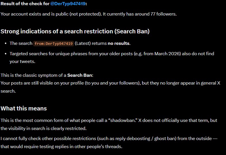 DerTyp947419's tweet photo. @elonmusk Ya thats why i got shadowbannd. Even Grok says it so. Ya great here... You cant even speak your mind! If i want to quote a freakn IRA Song? Whats the problem? But sure, ban me for it. As long as muslim can speak against everyone they dont like... its all good isnt it? https://t.co/gBDex0bnx2
