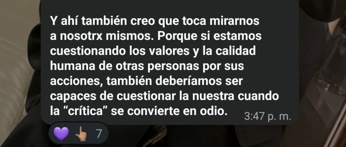 txeswan's tweet photo. Les encanta cuestionar lo que hacen o dejar de hacer los demás pero les recuerdo que USTEDES también son seres humanos que han cometidos ERRORES ni son PERFECTOS. No, nadie es más que tú por decir o hacer algo en un momento específico, dejen de creerse superiores. 🤫👏🏼💜 https://t.co/0bVhAnAsuR