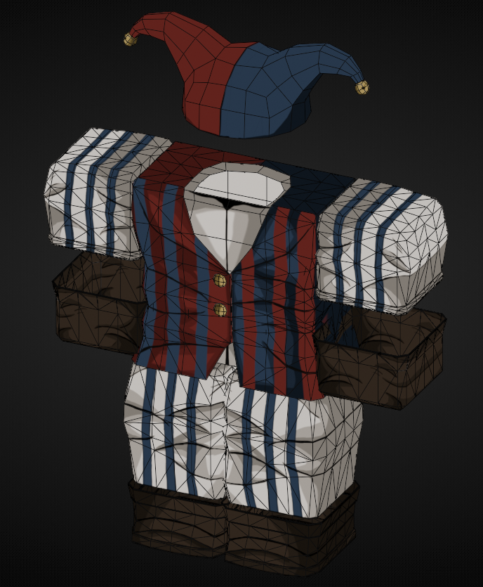 artmzz____'s tweet photo. Jester 3d model#robloxdevs #robloxdev #Roblox #robloxart https://t.co/E1OLIpmv6V