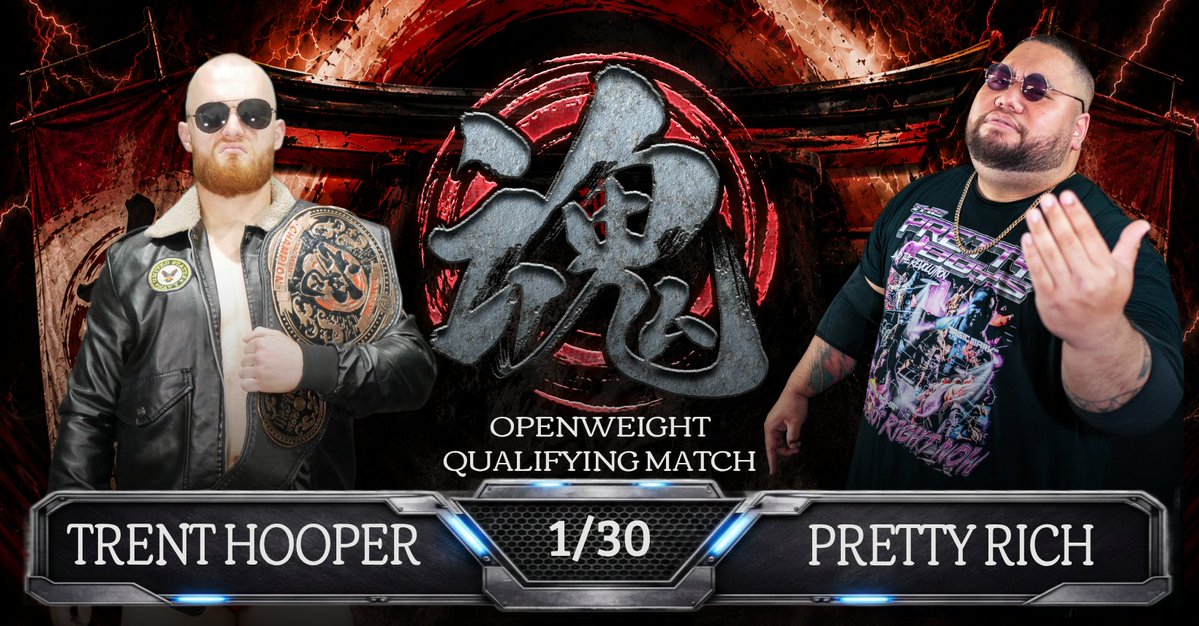 NJTamashii's tweet photo. The pursuit of the first-ever #njpwTAMASHII Openweight Championship reignites one of TAMASHIIβs fiercest rivalries at #RoadtoFirstReign on August 29 when TRENT HOOPER and PRETTY RICH go head-to-head
π #Auckand
π https://t.co/QYeQXIurCs
#njpw https://t.co/8isx3t86pH
