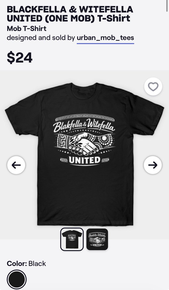 UrbanMobTees's tweet photo. BLACK OR WHITE. SAME TEAM. 🖤🤍
Don’t let a common enemy divide us. We’re stronger together.
Check out the new designs at Urban Mob tees and stand with your team.

https://t.co/6Uq0EsrUe8

#urbanmobtees #nodivision #culture #australia #aboriginalpride❤️💛⚫ https://t.co/gqrHKEXRHZ