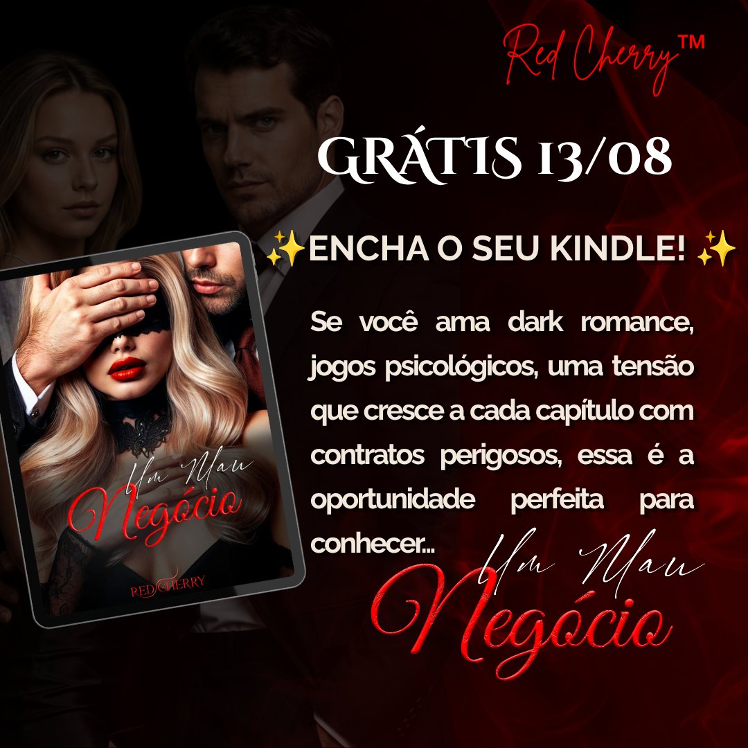 WriterRedCherry's tweet photo. @dreestjames Obrigada pelo espaço.  
Um Mau Negócio é o meu darkromance que estará gratuito. 

https://t.co/O9rOdZMRKj https://t.co/BMmfbuCqGv