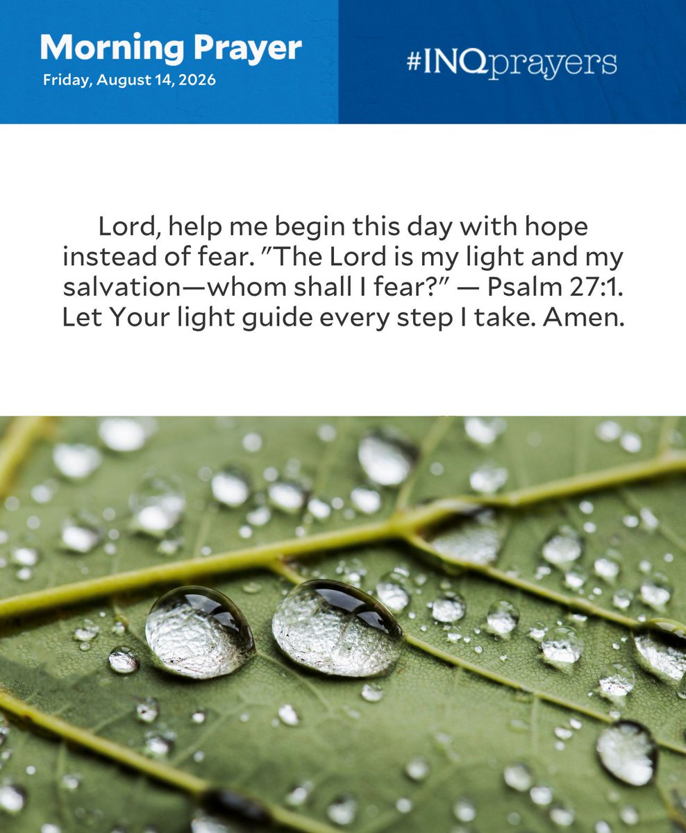 inquirerdotnet's tweet photo. Today's Morning Prayer. #INQPrayers https://t.co/L5V41KW6XT