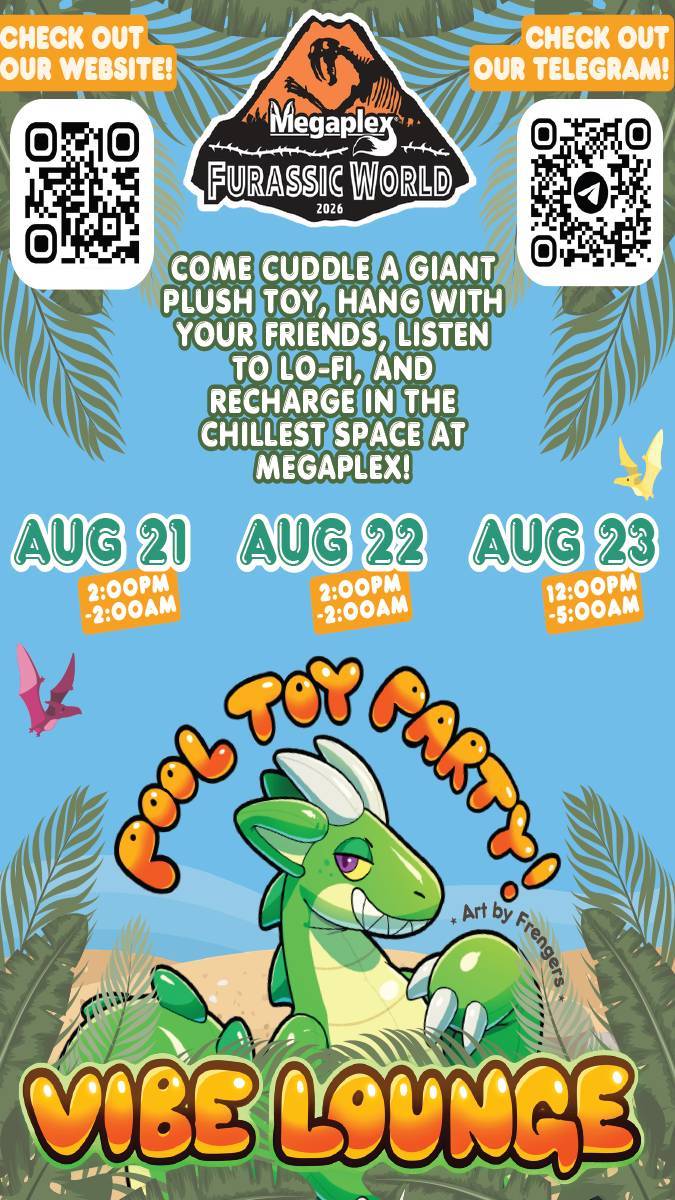 MegaplexCon's tweet photo. ✨ Come get your Squeak on! Our Pool Toy Party Lounge is bigger &amp; better than ever, relax among our pool toys and inflatables all con long! 

! Located in Manatee Springs 1+2 ! https://t.co/r4kFXGm32D