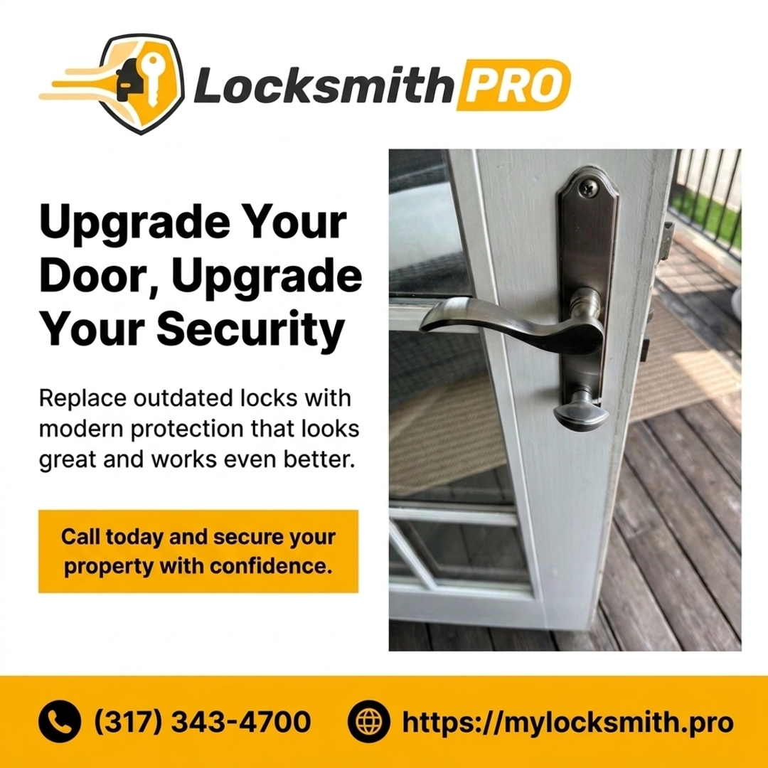 LocksmithPro1's tweet photo. Upgrade your door with modern protection, smoother performance, and style—Locksmith Pro provides Residential and commercial locksmith services; visit https://t.co/uzS79WFSXo. #LocksmithPro #Locksmith #DoorSecurity #LockUpgrade #SmartLocks #Indianapolis #HomeSecurity https://t.co/JnoLzKFWRI