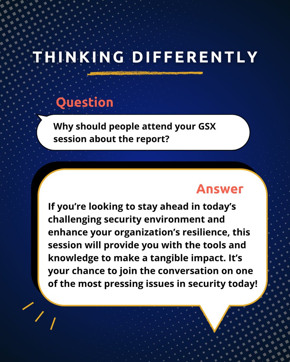 ASIS_Intl's tweet photo. What does "security culture" actually mean, and how do you measure it? A new ASIS Foundation report tackles both, with a six-element framework for building resilience.

Richard Brooks, CPP, PCI, PSP dives deeper at #GSX26, on 14 Sept at 2:45-3:45 PM ET.

https://t.co/AaCcA1nZyy https://t.co/8Ki8SNe9KO
