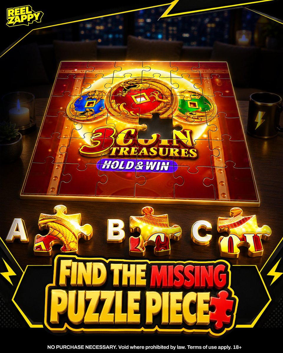 ReelZappy's tweet photo. 🧩Find the missing puzzle piece🧩
Think you can spot the missing piece from 3 coin treasures? Charge in and drop your answer in the comments⚡
#ReelZappy #SolveThePuzzle #MissingPiece https://t.co/BoiIHSq033