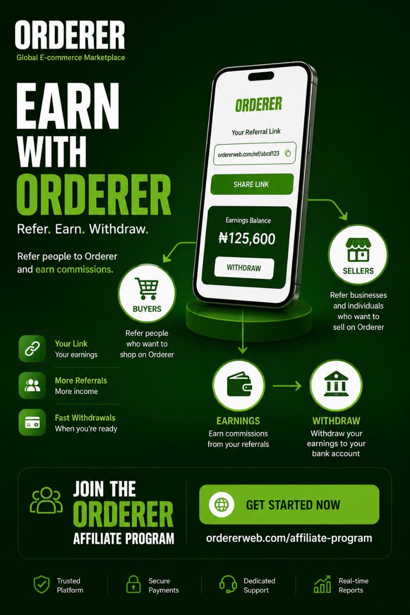 _Orderer_'s tweet photo. Join the Orderer Affiliate Program and turn your referrals into earnings. Refer buyers and sellers to Orderer, earn commissions, and withdraw your earnings.

👉 Join now: https://t.co/jNsH6KEC7c https://t.co/ERzzt2uNCB