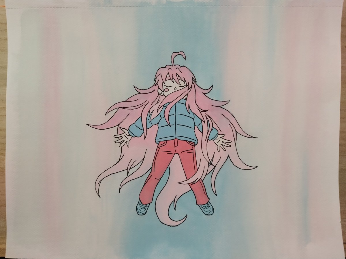 GrubbyStix's tweet photo. More Celeste art of Madeline #celeste #gouachepainting #art https://t.co/ObhX9a27dQ