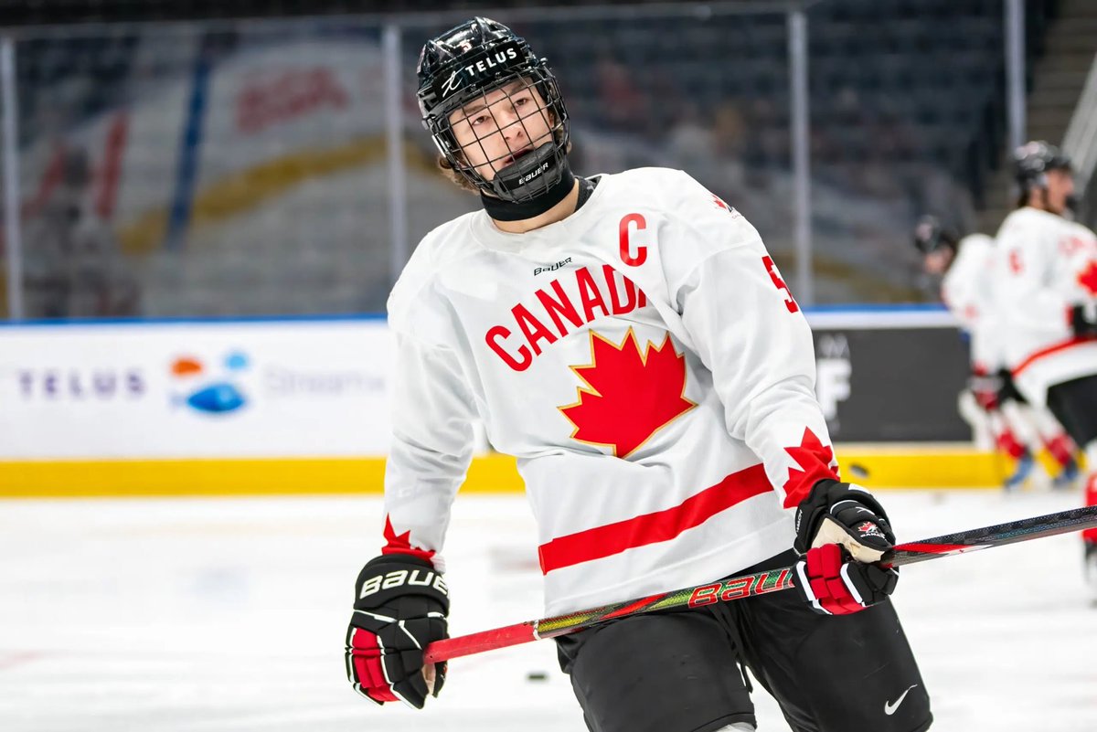 IceMetrix's tweet photo. Team Canada 2027 World Juniors Lineup if everyone was available 😳
McKenna - Misa - Martin
Reschny - Cootes - Kindel
Desnoyers - Malhotra - O’Brien
Belchetz - Lawrence - Dagenais
Schaefer - DuPont
Carels - Rudolph
Smith - Verhoeff
Ivankovic
Lacelle
#NHL #NHLDraft #WJC #Canada
