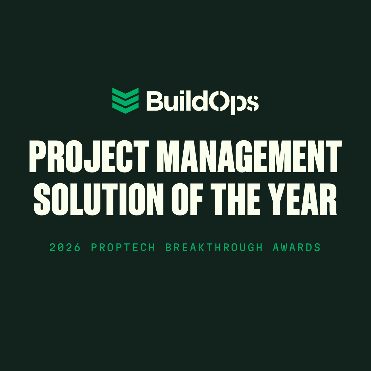 GoBuildOps's tweet photo. BuildOps just took home Project Management Solution of the Year from @PropTech_Awards.

BuildOps was built because commercial contractors deserve a platform that works as hard as they do. For the crews keeping hospitals cool, schools running, and buildings safe — the work behind the scenes that nobody sees until it stops.

Awards are great to have. But what matters more is watching contractors close out work faster, spot problems earlier, and grow without adding back-office headcount. 

Huge thank you to the contractors who trust us with their work and the team behind the product. We couldn’t have done it without you.