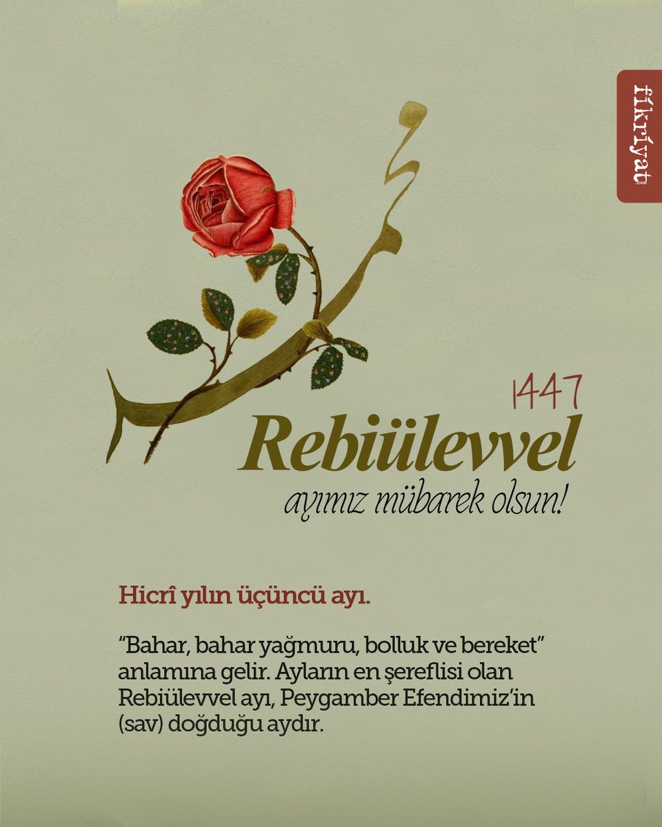 fikriyatcom's tweet photo. Hoş geldin Rebîülevvel 🌹

ﷺ https://t.co/sBCTZkRnA8