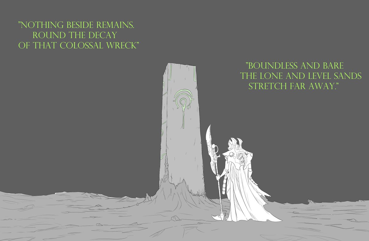 BCGuild96's tweet photo. A certain poem comes to mind when I think of how the Necrons view the galaxy. Maybe even themselves. https://t.co/V8tPFtLEOn